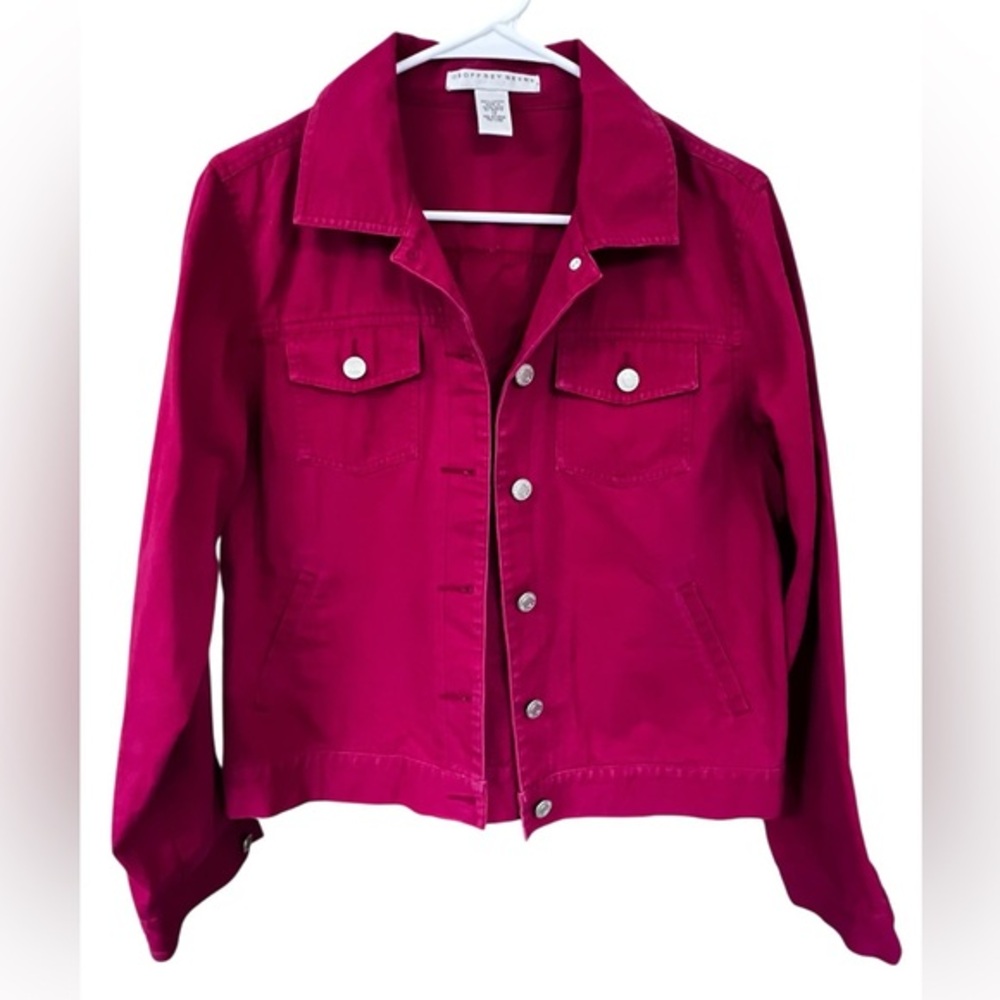 Geoffrey Beene Fuchsia Jean Jacket